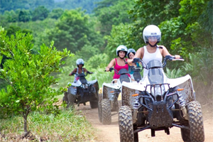 Quad Bikes navigating trails